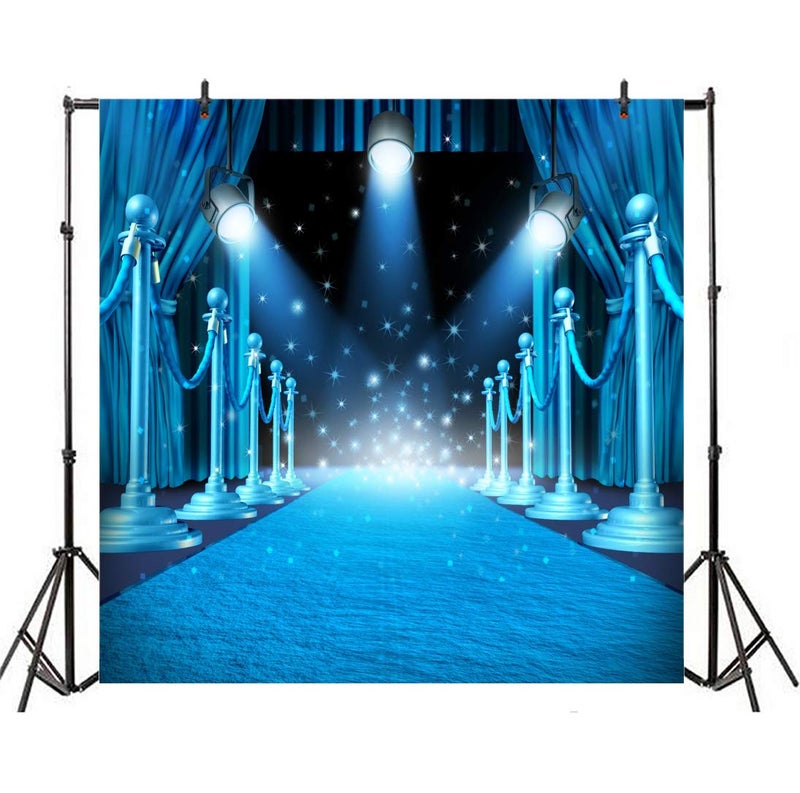Yeele 8x8ft Photography Backdrop Stage Lights Red Carpet Background for Photo Shoots Luxury VIP Royals Club Party Event Decoration Banner Adult Kids Photo Booth Vinyl Studio Props - Image 4